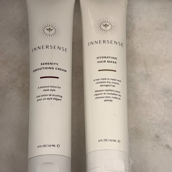 INNERSENSE Organic Beauty-Natural Detox Hair Mask & Serenity Smoothing Cream - Picture 1 of 6